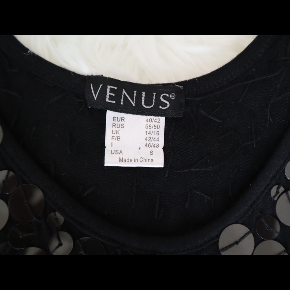 Venus Black Sequin Mini Dress - Picture 10 of 10
